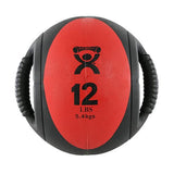 Fabrication Enterprises Ball Medicine CanDo 9" Red 12lb With Dual Handle Each - 29860