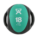 Fabrication Enterprises Ball Medicine CanDo 9" Green 18lb With Dual Handle Each - 30225