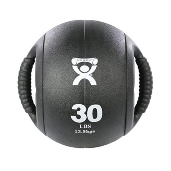 Fabrication Enterprises Ball Medicine CanDo 9" Black 30lb With Dual Handle Each - 30956