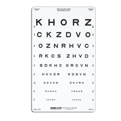 Good Chart Vision Testing 10' Testing Distance 14x9" Eachch - Lite Co - 600723