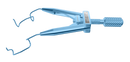 RUMEX Lieberman Temporal Speculum, 10.00 mm V-Shaped Blades, Round Branches, Child Size, Length 71 mm, Titanium