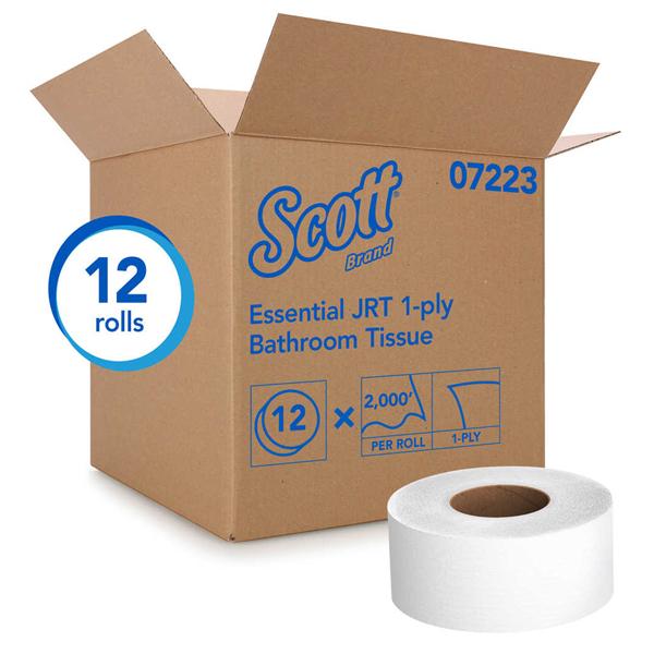 Kimberly Clark Professional Toilet Tissue Scott JRT Jr. White 1 Ply 12/Ca - 7223