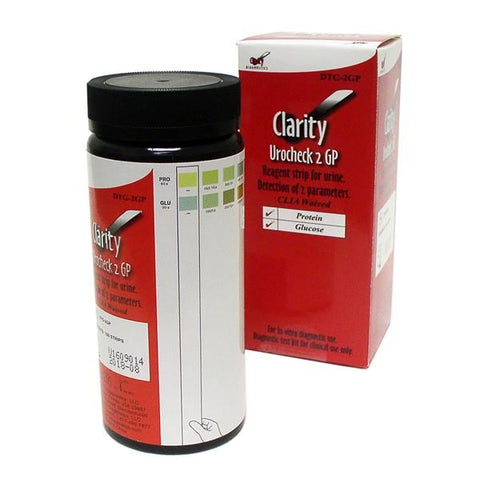 Diagnostic Test Group Clarity 2GP Urinalysis Test Strips For 120C Analyzer With CLIA Waived 100/Bx - DTG-2GP