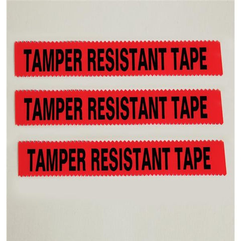 Health Care Logistics Tape Tamper Resistant Polystyrene 1"x108***** Transparent Red Each - 8006