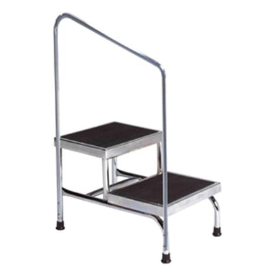 Brewer Company Stool Two-Step Black Skid-Resistant Rubber Mat Each - 31220