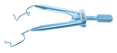 RUMEX Lieberman Temporal Speculum, 14.00 mm Kratz Style Blades, Round Branches, Adult Size, Length 71 mm, Titanium