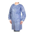 First Medica Lab Coat Protective MedFlex Disposable Sft LtWt Medium Blue 10/Pk - D013-18-03