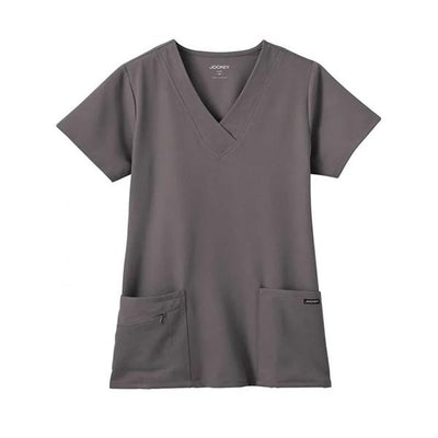 Jockey (TM) Scrubs Scrub Top Jockey Crossover Womens Small Charcoal Each - 2206-1004-S