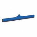 18 W Straight Double Foam Rubber Floor Squeegee Without Handle Blue
