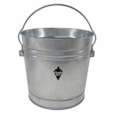 Utility Garbage Pail 6 gal. Silver