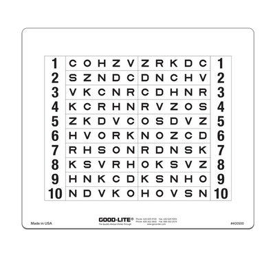 SLOAN LETTER MAGNETIC DISTANCE CHART