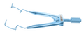 RUMEX Lieberman Nasal Speculum, 14.00 mm V-Shaped Blades, Round Branches, Adult Size, Length 76 mm, Titanium