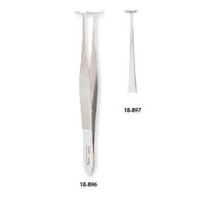 Miltex Forcep Tissue Fixation Green 4" 5mm Jaw T Shape 8x9 Teeth Stainless Steel Each - Integra Miltex - 18-897