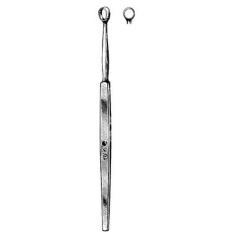 Sklar Instruments Curette Dermal Fox 5-1/2" Straight 3mm Round Tip Stainless Steel Reusable Each - 14032
