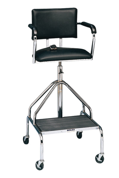 Adjustable high-boy whirlpool chair with belt, 3" casters