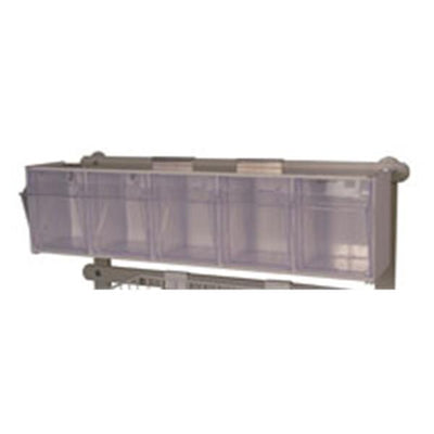Harloff Manufacturing Bin Tilt Classic Clear Plastic With Rail Clips Eachch - TILTBIN5RC