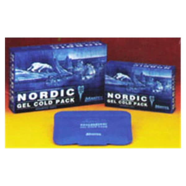 Mastex Industries Pack Cold Nordic Quarter Size Gel/Vinyl Reusable Blue 5x7" Each - ICE50