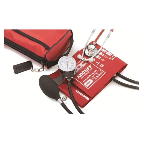 American Diagnostic Corp. Aneroid Kit Classic Pro's Combo II DH Red Adult 23-40cm 300mmHg Eachch - 768-670-11AR