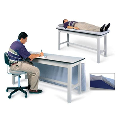 Hausmann Industries Table/Desk Treatment/Work 2 Rmvbl Rvrsbl Urthn Tp 72x24x32" Blu/Gry 350lb Each - 4082
