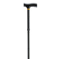 Folding aluminum cane, 33 - 37", black, 1 each
