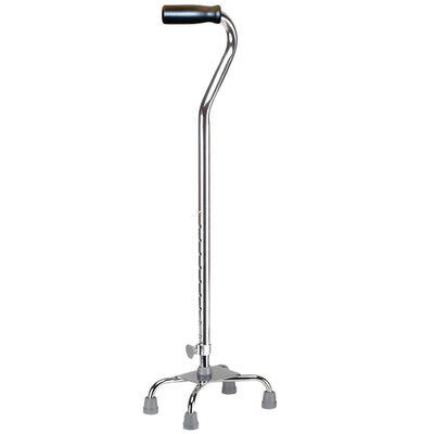 Quad cane, large base (8" x 12"), 29 - 38", chrome, 1 each
