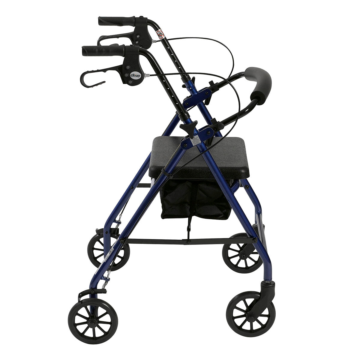 4-wheel Rollator with loop brake, blue, 1 each - FE-43-2150