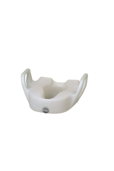 Elevated toilet seat with arms, elongated 