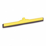 18 W Straight Double Foam Rubber Floor Squeegee Without Handle Yellow