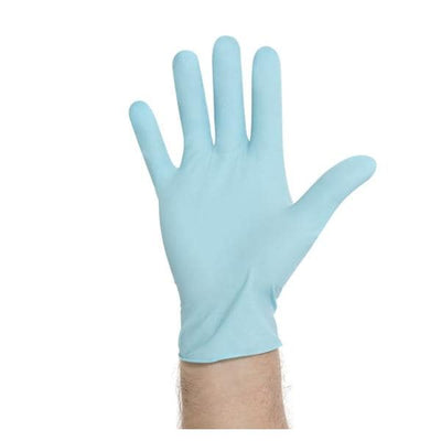 O & M Halyard Gloves Exam Blue Nitrile Powder-Free Nitrile Latex-Free 9.5 in Lg Blue 10x100Ca - 53103