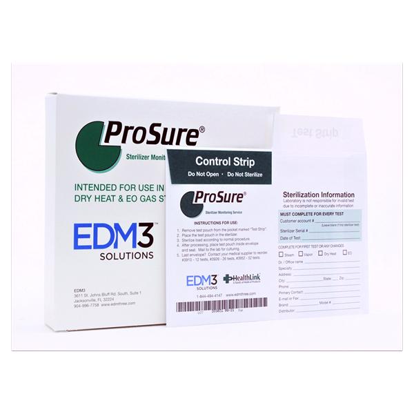 EDML, LLC Monitoring Biological Mail In ProSure Not Made From Natural Rubber Latex 12/Bx - 3910