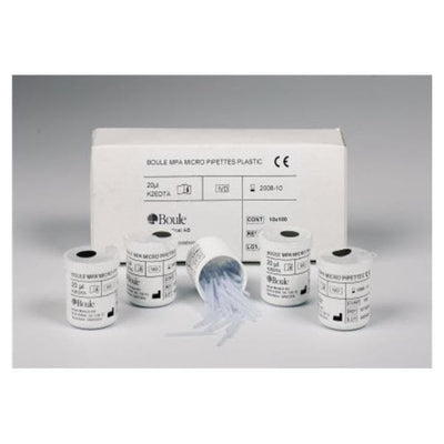 Clinical Diagnostic Solutions MPA Hematology Micropipette Disposable 100/Bx, 10 BX/CA - 501-518