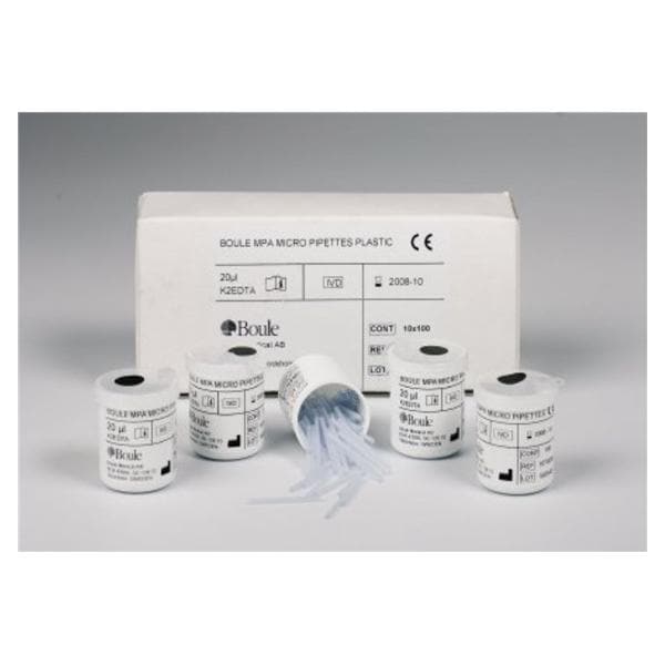 Clinical Diagnostic Solutions MPA Hematology Micropipette Disposable 100/Bx, 10 BX/CA - 501-518