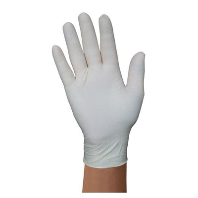S2S Global Gloves Exam PremierPro Powder-Free Latex Medium White 100/Bx, 10 BX/CA - 4603
