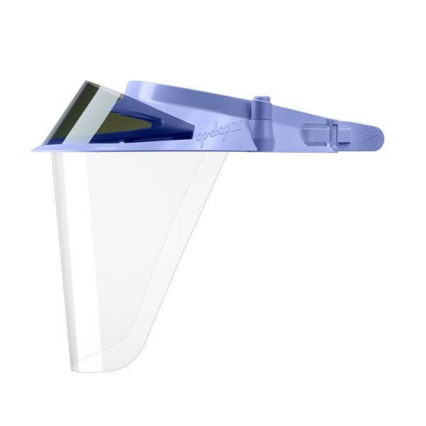 Op Visor Shield Full Face Op-D-Op II Periwinkle Reusable Frame Each - D-Op, Inc. - 355DK-PW