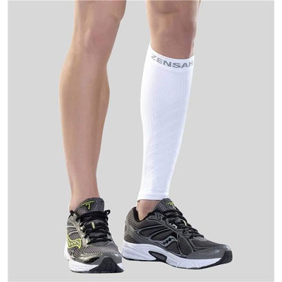 Zensah Sleeve Compression Calf/Shin White Size Small/Medium Each - 6045-101-01