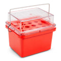 Globe Scientific Mini Cooler, 0°C, 12-Place (3x4) for Blood Collection Tubes, Red - GS-454007