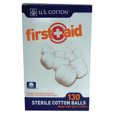 US Cotton LLC Cotton Ball First Aid Sterile Medium 130/Pk, 24 PK/CA - CT00713