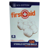 US Cotton LLC Cotton Ball First Aid Sterile Medium 130/Pk, 24 PK/CA - CT00713