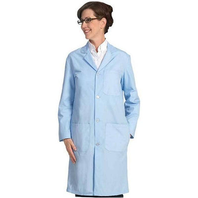 Fashion Seal Lab Coat 65% Polyester / 35% Cotton Unisex Azure Blue Large 41 in Each - 430-L