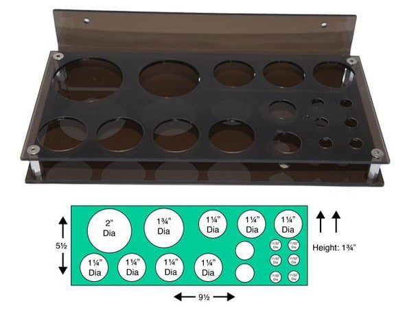 BRONZE PLEXIGLAS DRUG ORGANIZER