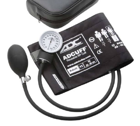 ADC American Diagnostic Corp Diagnostix 760 Series Aneroid Sphygmomanometer Pocket Style Hand Held 2-Tube Adult, Large Adult Size Arm
