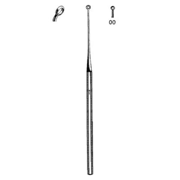 Sklar Instruments Curette Eachr Buck #00 Blunt Round Tip Angled Stainless Steel Reusable Each - 67-2509