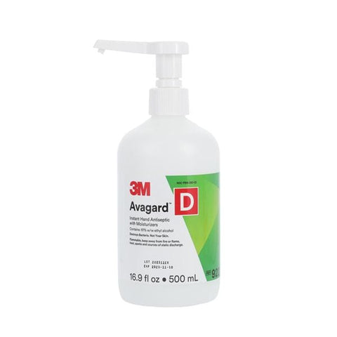 3M Medical Products Sanitizer Hand Liquid Avagard D 61% Ethyl Alc w/w 16.9 oz Pmp Btl FrgrncFr Each, 12 Each/CA - 9222