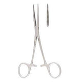 Miltex Forcep Hemostatic Baby Ochsner 5-1/2" Serrated Straight 1x2 Teeth SS 1/EA - Integra Miltex - 7-70