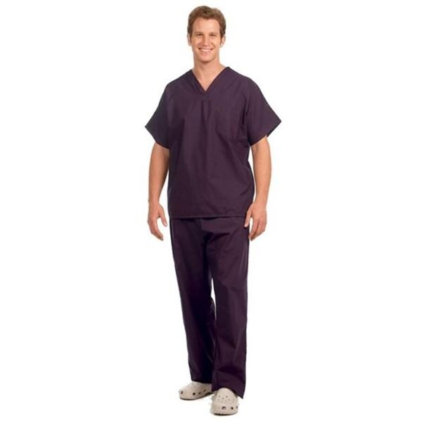 Fashion Seal Shirt Scrub Fashion Seal 78730 Unisex X-Small Eggplant Each - 78730-XS