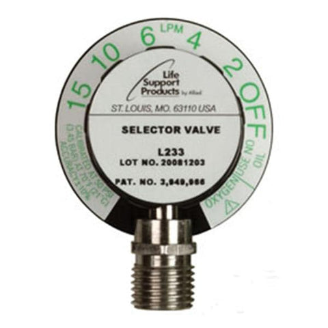 Allied Health Care Prod Valve Flow Selector For Oxygen System Eachch - L233