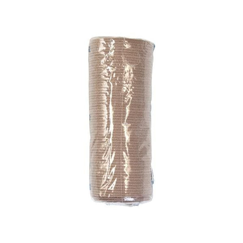 Dynarex Corporation Bandage 4"x4.5yd Elastic 2 Clip Closure Tan LF 10/Bx, 5 BX/CA - 3664