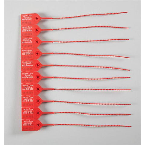 Health Care Logistics Seal Security Numbered Pull-Tite With 7" Tail/Textured Seal Tab 100/Bx - 7820