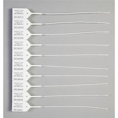 Health Care Logistics Seal Security Numbered Pull-Tite With 7" Tail/Textured Seal Tab 100/Bx - 7814