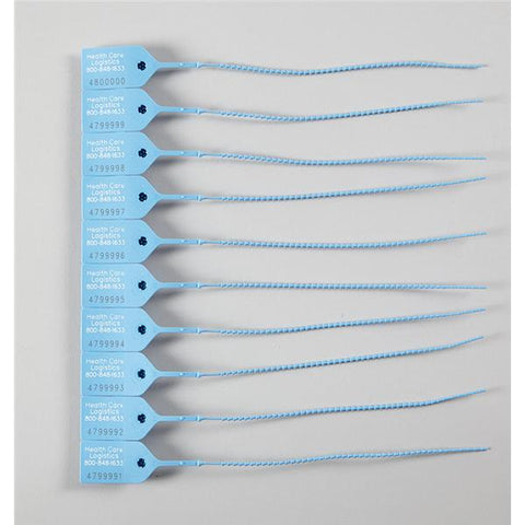 Health Care Logistics Seals Security Numbered Pull-Tite With 7" Tail/Textured Seal Tab 100/Bx - 7816
